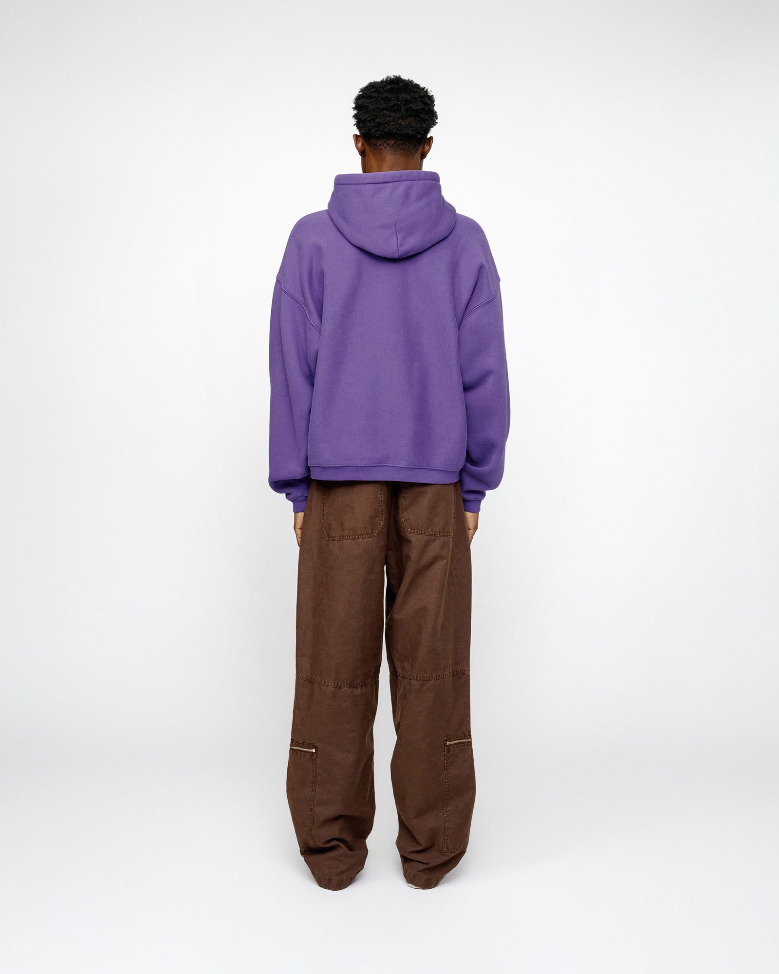 Stüssy Embroidered Relaxed Hoodie Purple Sweats