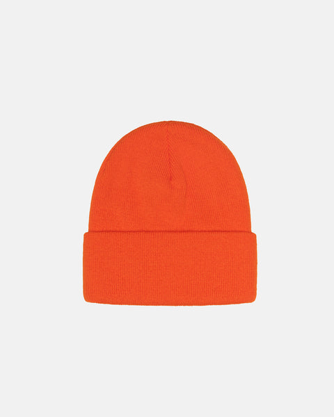 Stüssy Cuff Beanie Stock Fire Orange Headwear