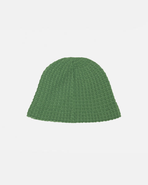 Stüssy Bucket Hat Waffle Knit Green Headwear