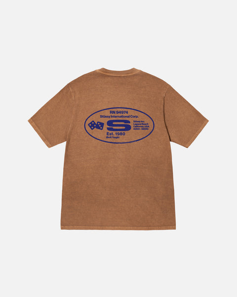 Stüssy Oval Corp. Tee Pigment Dyed Almond Shortsleeve