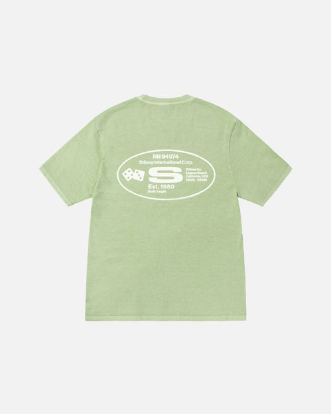 Stüssy Oval Corp. Tee Pigment Dyed Sage Shortsleeve