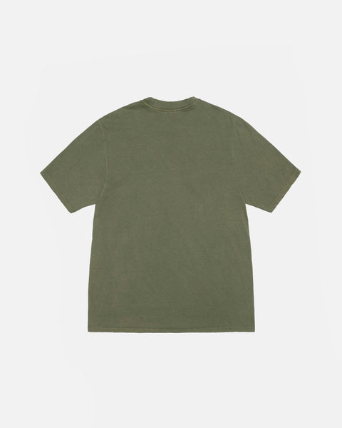 STÜSSY SMOOTH STOCK TEE PIGMENT DYED OLIVE SHORTSLEEVE