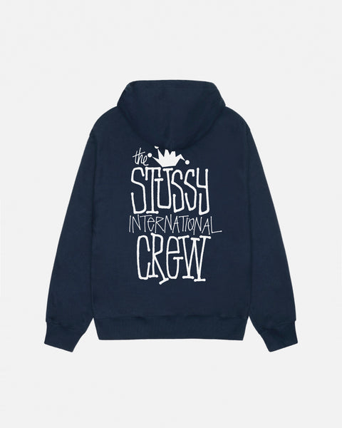 Stüssy Crown International Hoodie Navy Sweats