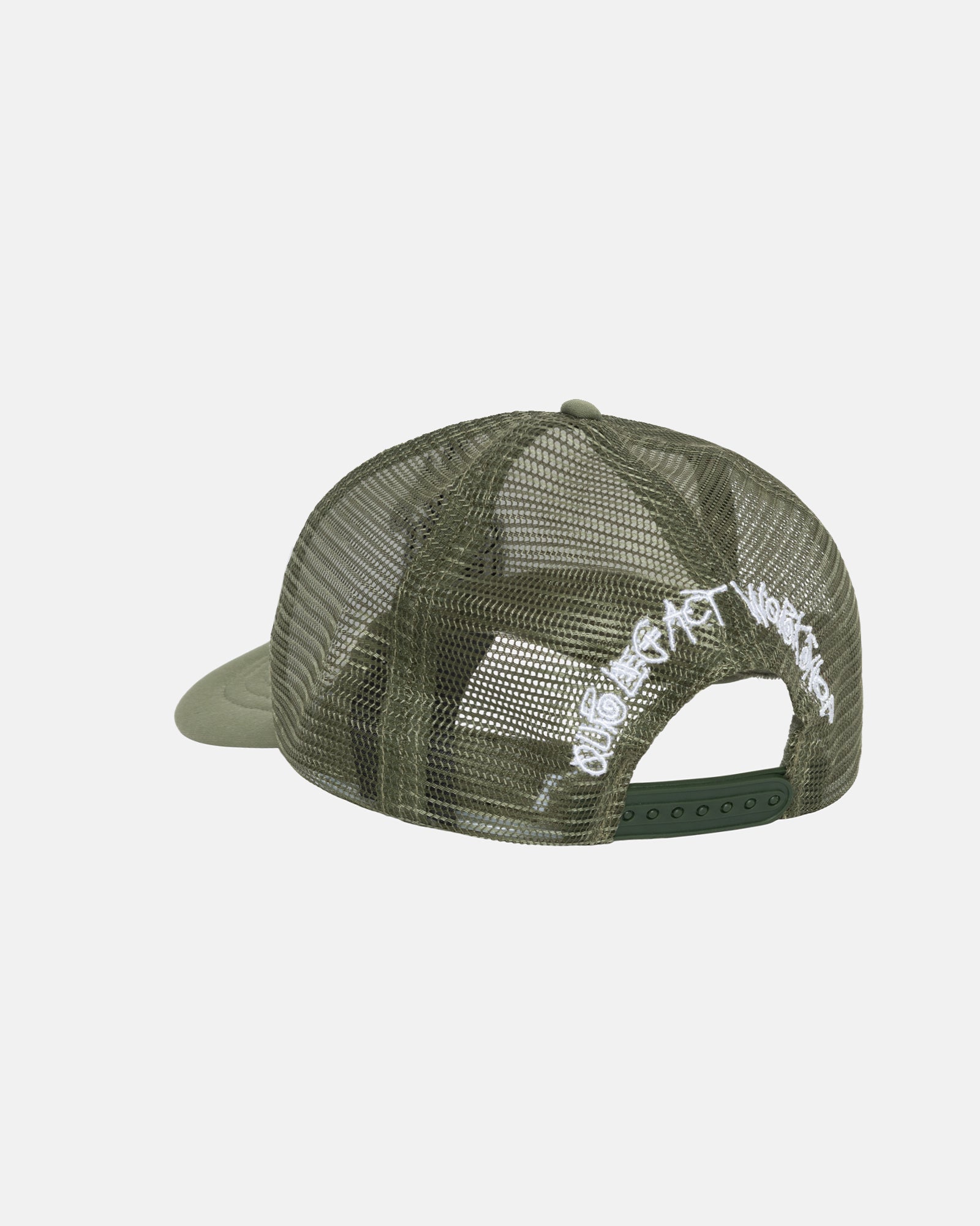 STUSSY OUR LEGACY TRUCKER HAT OLIVE | hartwellspremium.com