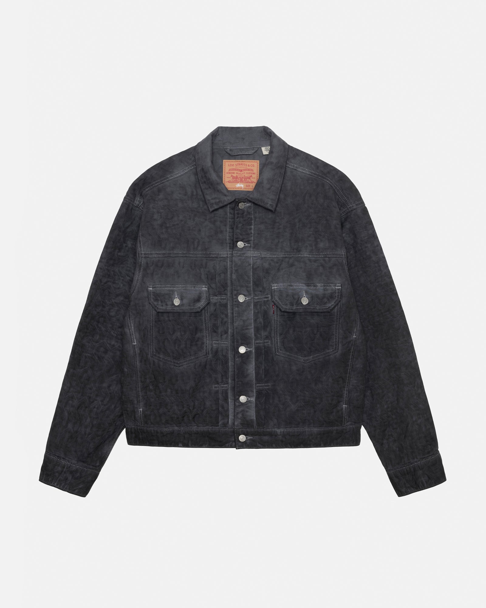 640cm【MLVINCE】jacquard trucker jacket